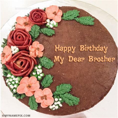 brother birthday cake with name|happy birthday brother cake images.